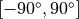 [-90^{\circ}, 90^{\circ}]
