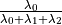 \frac{\lambda_0}{\lambda_0+\lambda_1+\lambda_2}