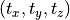 (t_x, t_y, t_z)