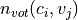 n_{vot}(c_i,v_j)