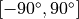 [-90^{\circ}, 90^{\circ}]
