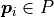 \boldsymbol{p}_i \in P