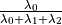 \frac{\lambda_0}{\lambda_0+\lambda_1+\lambda_2}